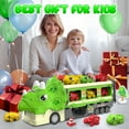 thumbnail image 6 of Beefunni 46 inch Dinosaur Cars Toys Transport Car Carrier Truck with 6pcs Dinosaur Cars, Race Track Playset w/ Lights Sounds, Construction Truck Toys Christmas Gift for Toddlers Boys 3-7 Years Old, 6 of 7