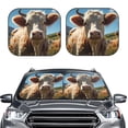 thumbnail image 2 of Yiaed Prairie Flower Cow Print Car Front Windshield Sun Shade,Foldable Anti-UV Car Sunshade for Front Window for Most Vehicles-Large, 2 of 5