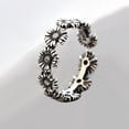 thumbnail image 5 of Womens Sunflower Ring Daisy Flower Design Vintage Copper Ring Electroplated Distressed Retro Niche Jewelry Gift, 5 of 5