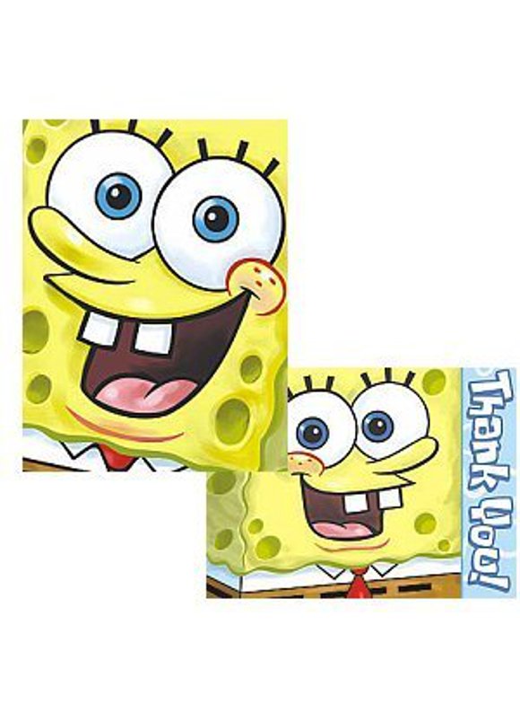Spongebob Gift Wrap & Greeting Cards in SpongeBob Party Supplies