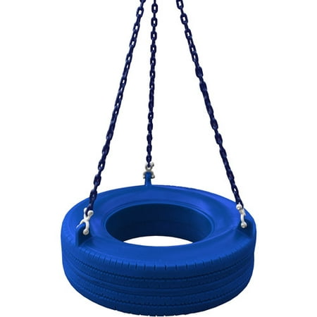 Gorilla Playsets 360° Turbo Tire Swing with Chains - Blue