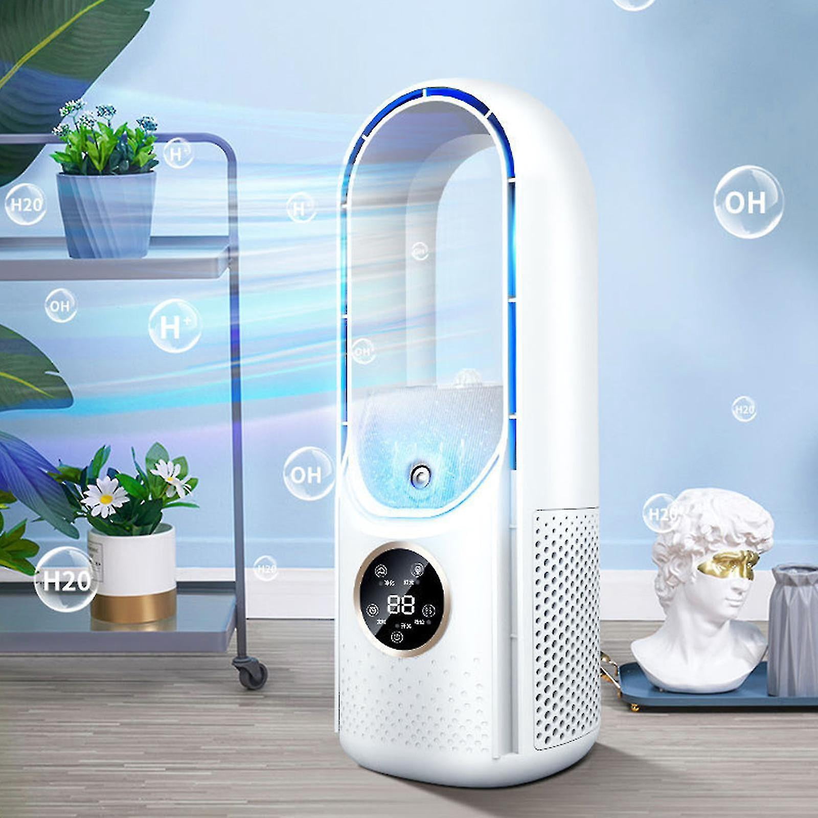 New Portable Air Conditioner Fan Rechargeable Air Cooler 6 Speeds Adjustable