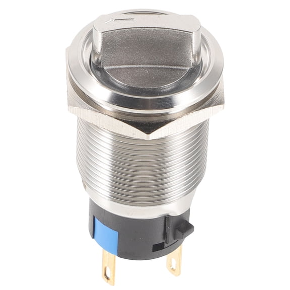 Luxshiny Marine Grade Silver Push Button with Light for Fan Use Momentary Metal Switch