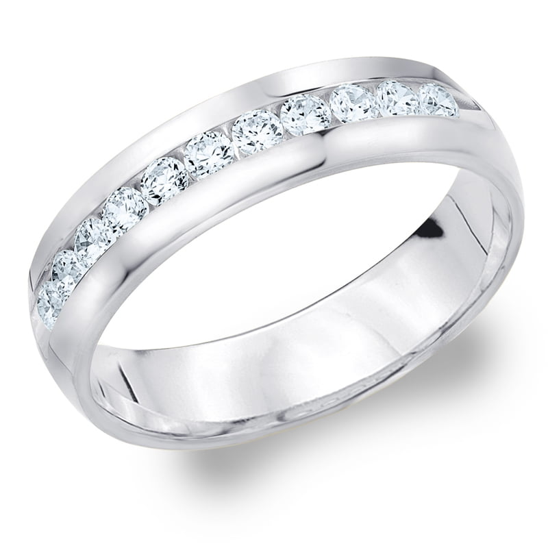 Eternity Wedding Bands 0.50 CTTW Diamond Men's Wedding