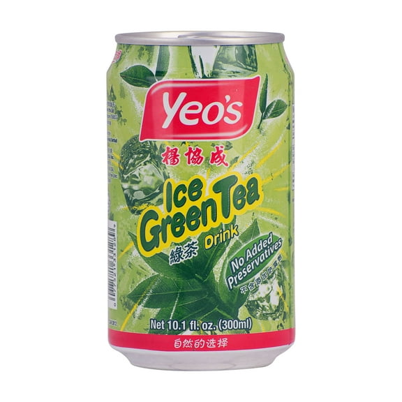 (Pack of 24) Yeo's Iced Green Tea Drink, 10.1 Fl Oz, 24 Count