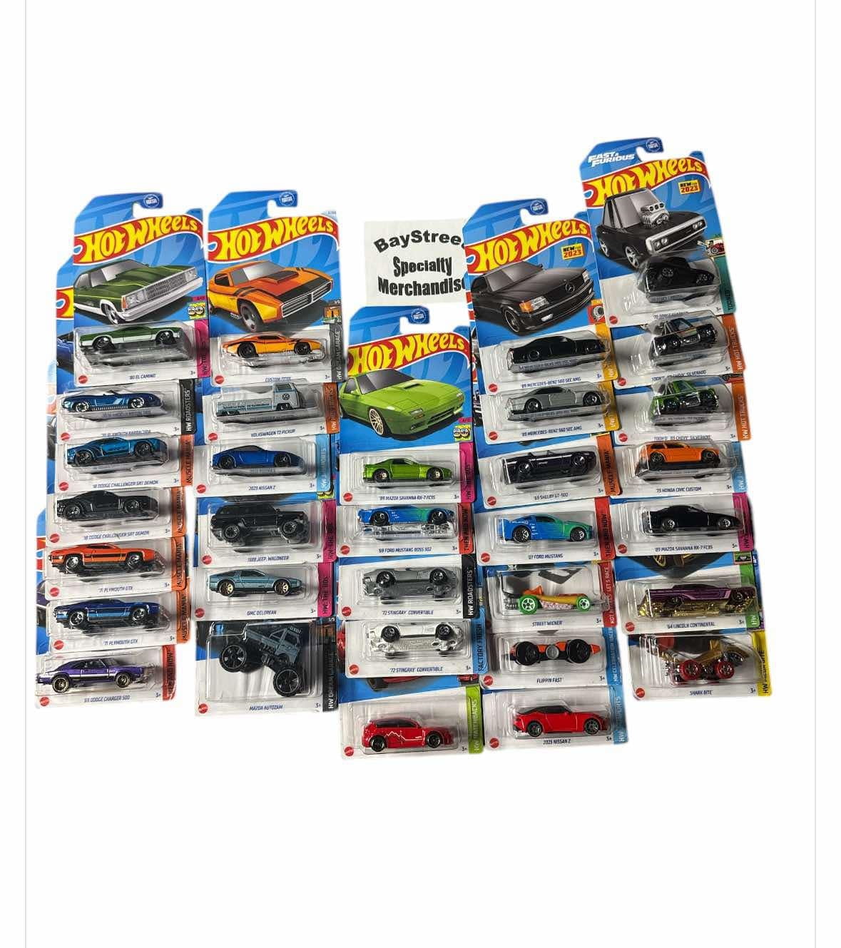 Instant HOT WHEELS COLLECTION - 72 Collectible Diecast Mix With a Treasure Hunt , Anniversary Cars, Barbie Cars & Fast N The Furious Cars