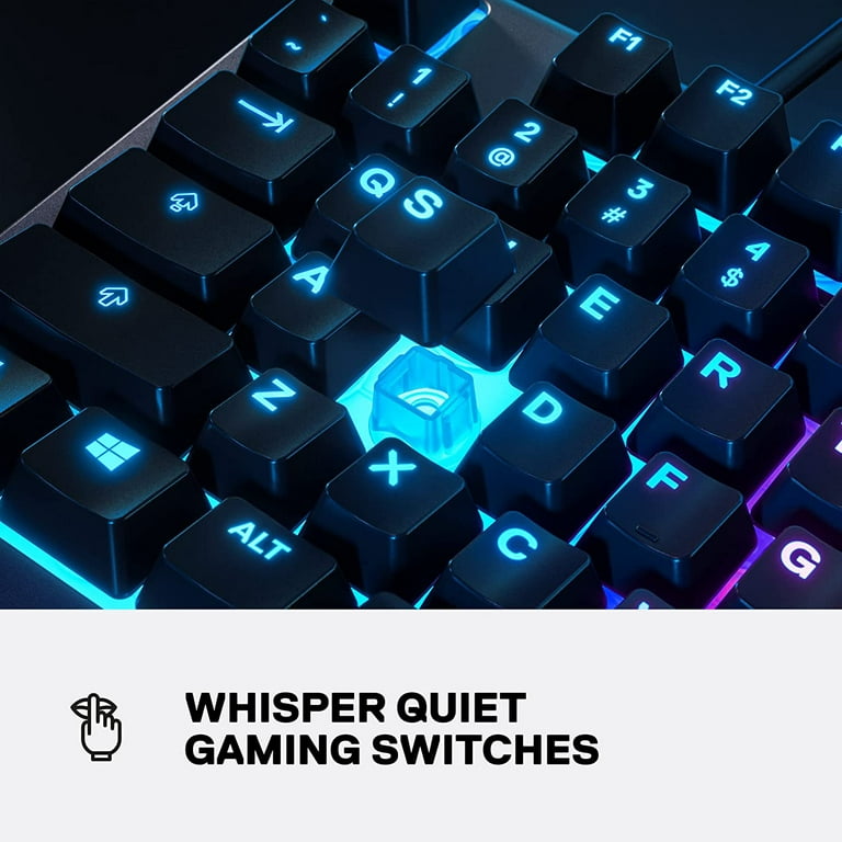 Steelseries Apex 3 Tkl Rgb Gaming Keyboard – Tenkeyless Compact Form Factor  8-Zone Rgb Illumination – Ip32 Water & Dust Resistant – Whisper Quiet  Gaming Switch – Gaming Grade Anti-Ghosting 