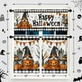 thumbnail image 5 of Halloween Gnome Kitchen Window Curtains and Valances Set 36 Inch, Pumpkin Buffalo Plaid Short Tier Curtain for Cafe Living Room Bathroom, Happy Halloween 3 Pieces Set Kitchen Decor, 5 of 6