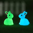 thumbnail image 3 of 20x Fluorescent Rabbits Ornament Miniature Figures Tiny Micro Landscape Decor, 3 of 11