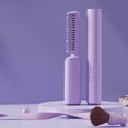 thumbnail image 1 of Peine portátil para alisar el cabello - Plancha y rizador inalámbricos para viajar, calefacción rápida de 30W, batería de 1500mAh, temperatura ajustable de 160-200°C, 1 of 1