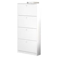 thumbnail image 2 of Tvilum Bright 4 Drawer Shoe Wood Cabinet in White, 2 of 12