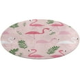 thumbnail image 4 of Flamingo Pattern Round Small Area Rug, Print Non Slip Washable Floor Mat, Soft Throw Rug for Living Room, Powder Room Entryway, Bathroom, Bedside, 4 of 6