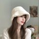 thumbnail image 3 of Gorro de pescador de invierno para mujer, cálido, suave y bonito, de piel sintética, color beige., 3 of 7