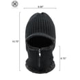 thumbnail image 2 of Luxtrada Winter Hat Warm Knitted Wool Thick Baggy Slouchy Beanie Skull Cap with Zipper for Men (Grey), 2 of 4