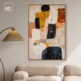 thumbnail image 3 of Asphodel Boho Neutral Abstract Canvas Wall Art by Art Remedy, Gold Floater Frame, 36"x54", 3 of 7