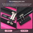 thumbnail image 6 of Euroco Luggage Sets 5 Piece, ABS Hardside Expandable Suitcase Set with TSA Lock Spinner Wheels and 2 Bags,20" Half-opening Carry on Luggage with USB Port for Travel,Pink(20"/24"/28"), 6 of 9
