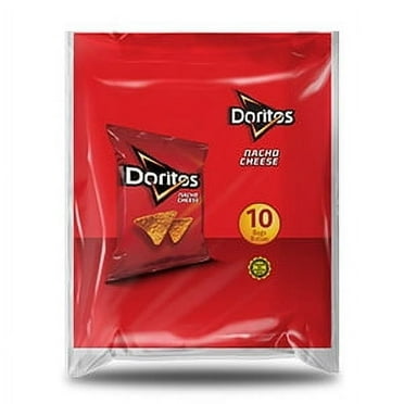 Doritos Nacho Cheese Flavor Tortilla Snack Chips, Bags, 10 count Multipack