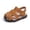Yellow, variant on Boys Closed Toe Sport Sandals For Outdoor Play Beach Walking Casual Fashion Kids Water Shoes With Protective Design Leather Flip Fops