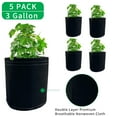thumbnail image 1 of 5-Pack 3Gallon Grow Bags, Premium Fabric Container Planting for Vegetables/Flower,Thicken Garden Nursery Growing Bags, 1 of 5