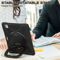 thumbnail image 5 of For iPad Pro 13 inch M5 2025/M4 2024 Case, 360 Rotatable Handle Stand, Shoulder Strap, Drop-Proof Design, Black, 5 of 7