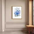 thumbnail image 5 of Blue Floral Hydrangea Plant Canvas Painting Print Wall Art for Living Room Bedroom Decoration Frameless, 5 of 7