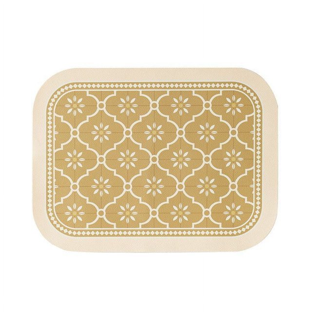 Nvzi Manteles individuales de piel sintética resistentes al calor, manteles individuales para el comedor,accesorios de decoración de cocina (juego de 2, tamaño 15,7 x 11,8 pulgadas, G)