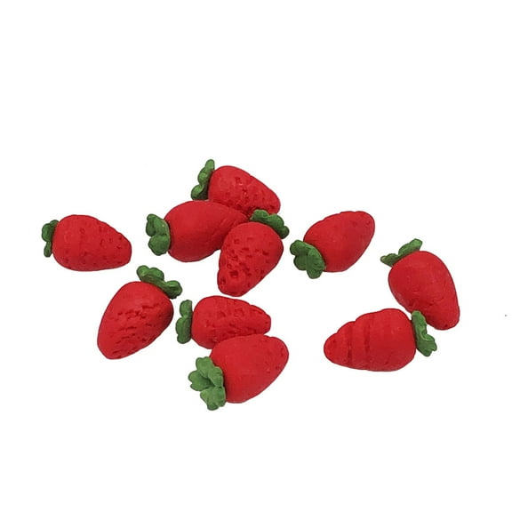 Kitchen Toy Strawberry Play Kitchen Dollhouse Miniature Dining 10Pcs Fruit Model Set for Kids