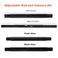 Milue Modern Adjustable Fireplaces Rod Kits for Installing Leveling
