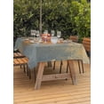 thumbnail image 3 of Outdoor Tablecloth with Umbrella Hole for Patio/Picnic/Party/Camping, Burnt Orange Cement Gray Waterproof Table Cloth Rectangle Table Cover Washable, Modern Abstract Art Orange (54"x 80"), 3 of 8