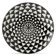 Thyme & Table Medallion 12-Piece Ceramic Dinnerware Set Black and White