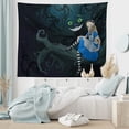 thumbnail image 5 of Colorful Tapestry, Alice Sitting on Branch and Chescire Cat in Darkness Cartoon Style, Fabric Wall Hanging Decor for Bedroom Living Room Dorm, 5 Sizes, Multicolor, by Ambesonne, 5 of 9