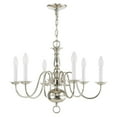 thumbnail image 5 of Livex Lighting Williamsburgh Chandelier in Polished Nickel, 5 of 11