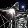 thumbnail image 2 of Luz de bicicleta USB alimentada por energía solar, linterna frontal para bicicleta con alertas de seguridad Paseos nocturnos más seguros, 2 of 8