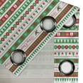 thumbnail image 4 of Ambesonne Christmas Grommet Curtain, Xmas Words Ceremony, 50" x 96", Apple Green White, 4 of 6