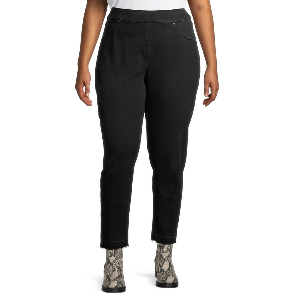 Terra & Sky - Terra & Sky Plus Size Denim Pull on Skinny Jeans - Walmart.com - Walmart.com