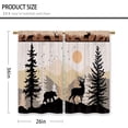 thumbnail image 2 of Farmhouse Forest Cabin Kitchen Curtains Rustic Wooden Small Short Cafe Window Curtains Tree Country Deer Bear Rod Pocket Bathroom Window Drapes Treatment Tier Curtains 2 Panels (26x36 Inch), 2 of 6
