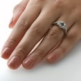 thumbnail image 3 of Pompeii 1/5ct Vintage Halo Diamond Engagement Ring Setting 14k White Gold With Milgrain, 3 of 3