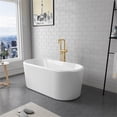 thumbnail image 4 of Vinnova Caserta 59" x 27.6" Oval Acrylic Freestanding Soaking Bathtub in White, 4 of 8