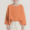 thumbnail image 4 of HAiming Long Sleeve Sweatshirts for Kids Crew Neck Solid Color Casual Pullover Shirts Fall Winter Outdoors Sweater, 4 of 9