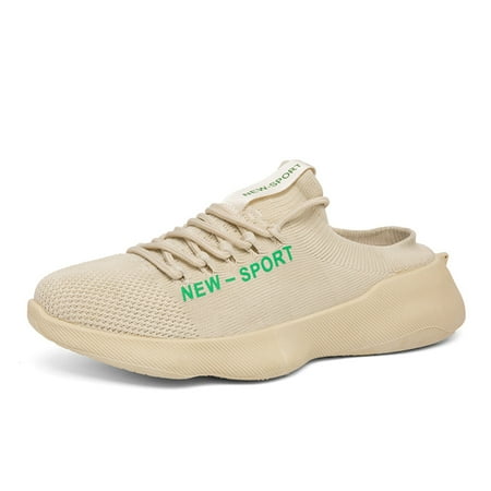 

Women s Men s Slip On Loafer Slipper Lightweight Barefoot Feel & Breathable Mesh Wet Grip Rubber Soles Beige