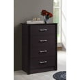 thumbnail image 2 of Hodedah 4-Drawer Chest in Chocolate, 2 of 3