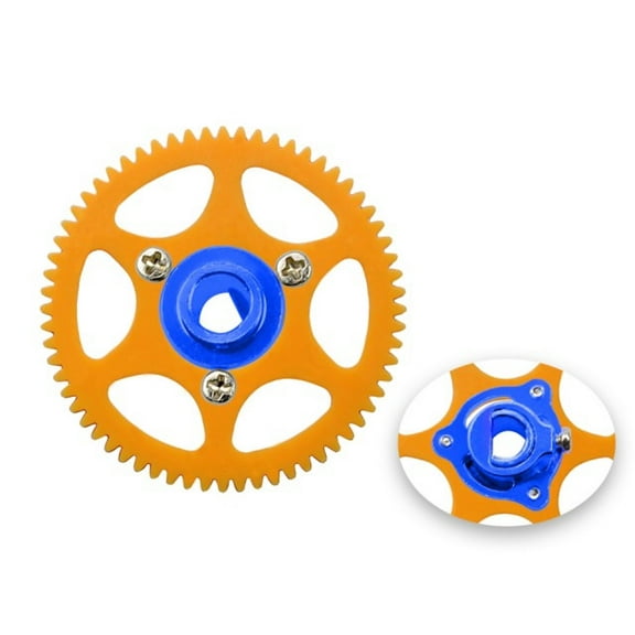 Microheli Molded Main Gear w/ Hub set (BLUE) - BLADE MCPX BL2