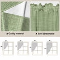 thumbnail image 2 of Vintage Sage Green Kitchen Window Curtains, Swag Curtains Valance for Bedroom Living Room Bathroom, Farmhouse Retro Beige Solid Color Rod Pocket Window Treatment Curtain Block Drapes 2 Panels 36"x63", 2 of 8