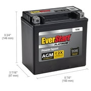 EverStart Platinum AGM Power Sport Battery, Group Size TX14 12 Volt, 200 CCA