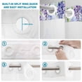thumbnail image 4 of No Hook Shower Curtain, Purple Flowers Shower Curtains for Bathroom with See Through Top Window, Weeping Spring Floral Truck Butterfly Checkered Waterproof & Washable Bath Curtain Extra Long 72"x96", 4 of 9