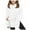 White, variant on Dakiuu 5-14Y Girls Oversized Hoodies Fashion Long Sleeve Drop Shoulder Pullover Sweatshirts Kids Casual Outfits Spring Fall Winter Clothes Black 5-6 Years (120)