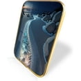 thumbnail image 2 of 12x8 in Framed Moon Night Sky Tropical Ocean Beach Shore Nature Wilderness Modern Art Rustic Landscape with Black Frame for Living Room,Crystal Porcelain Painting Wall Decor, 2 of 8