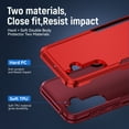 thumbnail image 3 of Dteck for Samsung Galaxy S23 FE Case, Heavy Duty Rugged Shockproof Protective Phone Cover for Samsung Galaxy S23 FE 5G,Red+Rose, 3 of 6