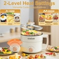 thumbnail image 2 of 15L Electric Hot Pot with Dual Power - Mini Portable Non-Stick Noodle Cooker for Ramen, Soup, Pasta, Egg, Oatmeal - Overheat & Boil-Dry Protection - Ideal for Dorm, Office, Travel Gift, 2 of 4