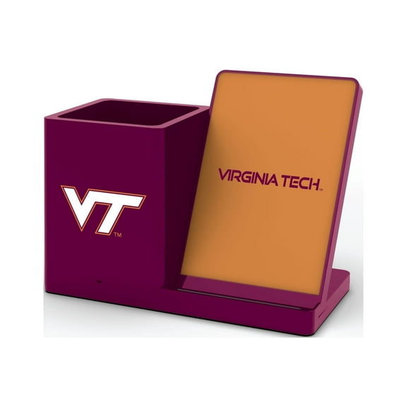 NCAA, VIRGINIA TECH, WIRELESS CHARGER WITH PEN CUP, BOX